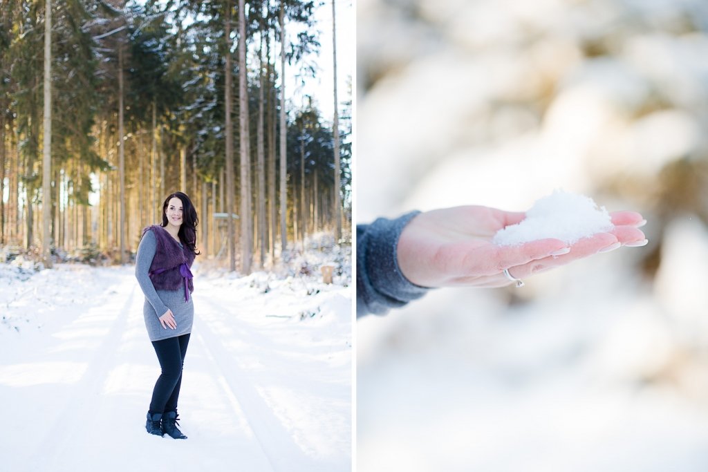 Winterliches Fotoshooting Im Schnee In Der Nahe Von Gundelfingen